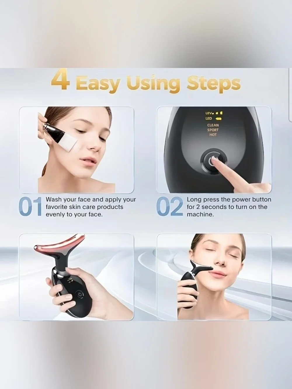 7LED Color Vibrating Neck Device